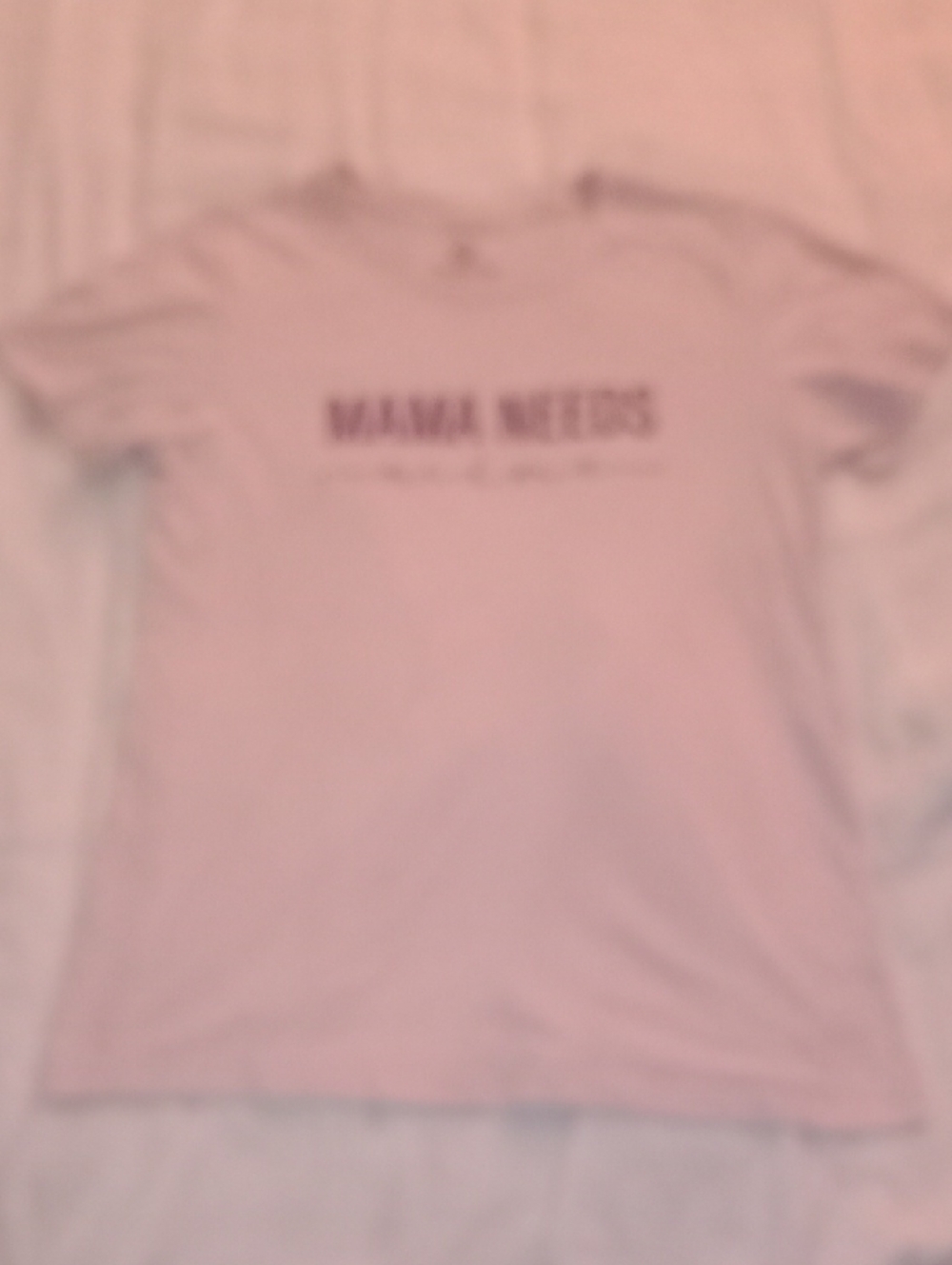 Girls' Pink 'Mama Needs' Short Sleeve Graphic Tee